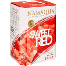 Namaqua Natural Sweet Red Wine - 5L