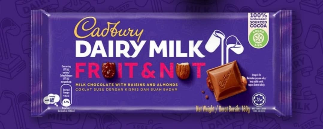 Cadbury Dairy Milk Fruit & Nut Chocolates- 160g