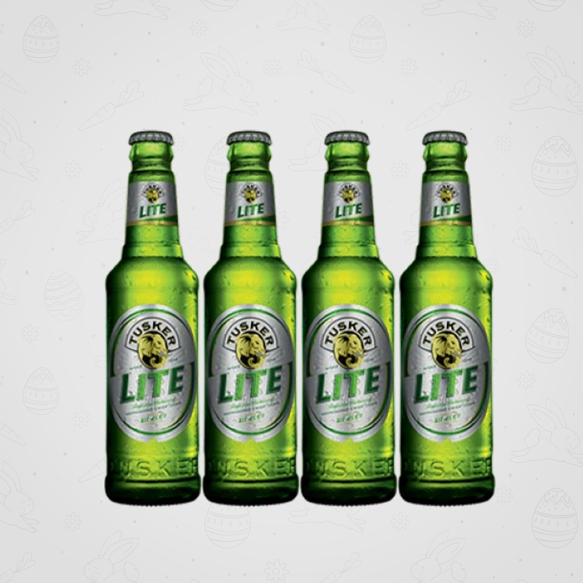 Tusker Lite Beer Bottles-4pcs