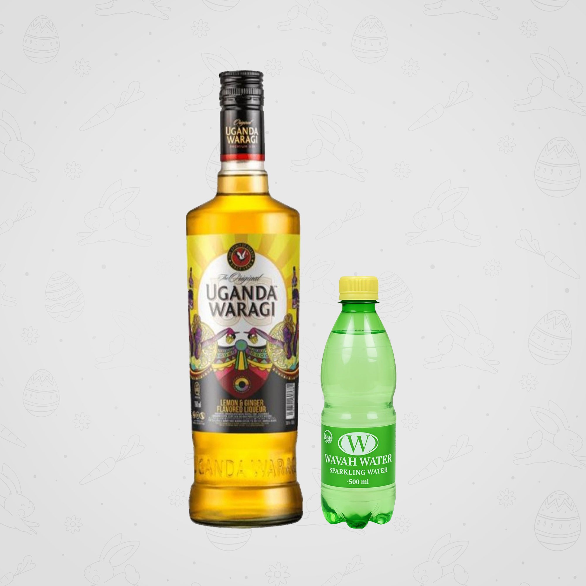 Uganda Waragi Lemon -750ml + Wavah sparkling 500mls